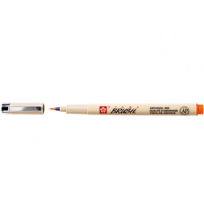 Капиллярная ручка Pigma Brush SAKURA, кисть, Цвет: Оранжевый