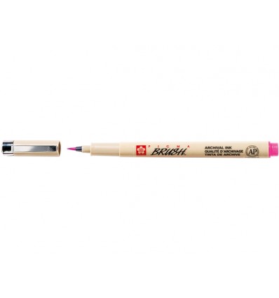 Капиллярная ручка Pigma Brush SAKURA, кисть, Цвет: Розовый