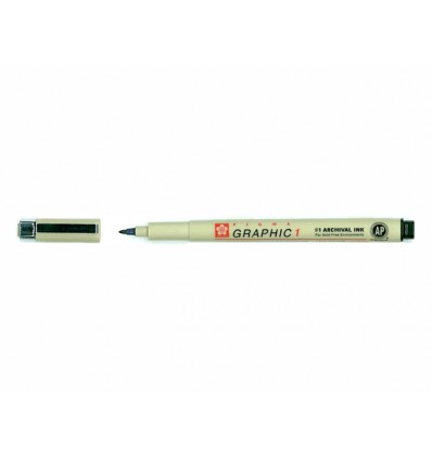 Капиллярная ручка Pigma Graphic 1 SAKURA, 1.0мм, Цвет: Черный