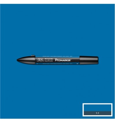 Маркер Winsor&Newton Promarker, двусторонних 2 пера (тонкое и долото), Цвет: B445 Синий французский темный