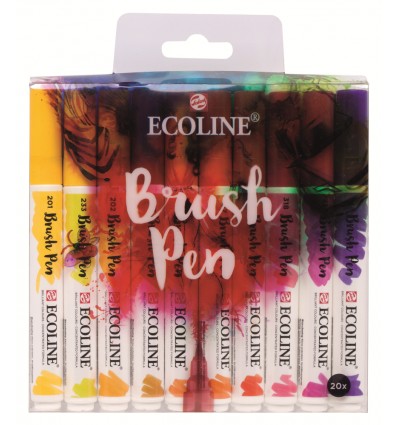 Набор акварельных маркеров ROYAL TALENS Ecoline Brush Pen, 20 цветов