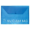 Папка-конверт MY CLEAR BAG на кнопке А4, прозрачная, 0,18мм