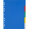 Разделитель листов разноцветный Attache А4 (290x210мм), пластиковый, 5 листов