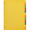 Разделитель листов разноцветный Attache А4 (290x210мм), картонный, 12 листов