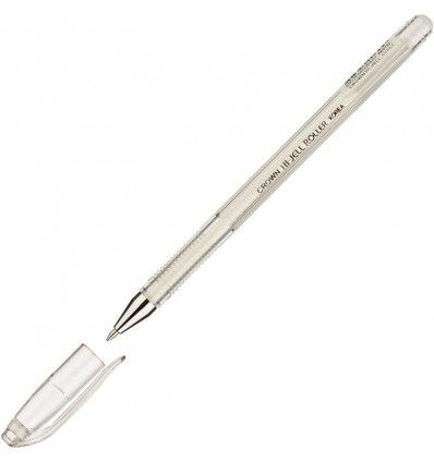 Ручка гелевая Crown, 0.7мм, белая