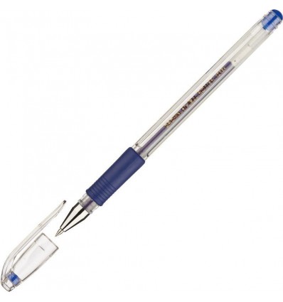 Ручка гелевая Crown с манжеткой, 0.7мм, синяя