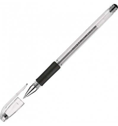 Ручка гелевая Crown HJR-500R с манжеткой, 0.5мм, Черная