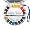 Набор акварельных красок в кюветах DALER ROWNEY Aquafine, 18 цветов, металлический пенале