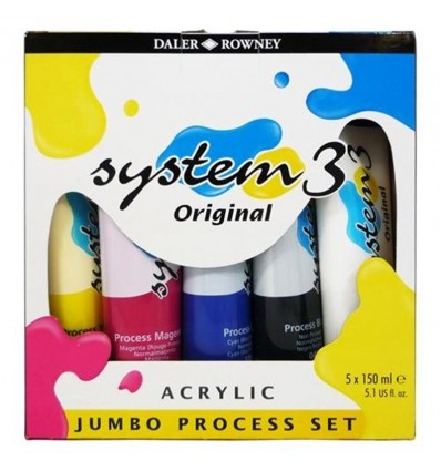 Набор акриловых красок DALER ROWNEY SYSTEM 3 STARTER SET, 5 цветов в тубах по 150мл