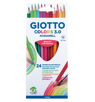 Набор цветных акварельных карандашей GIOTTO COLORS 3.0 277100, 12 цветов в картонной коробке
