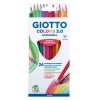 Набор цветных акварельных карандашей GIOTTO COLORS 3.0 277100, 12 цветов в картонной коробке