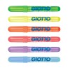 Набор флуоресцентных фломастеров GIOTTO TURBO GIANT FLUO, 6 цветов, 7.5мм