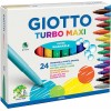Набор утолщенных фломастеров GIOTTO TURBO maxi d-5мм, 24 цвета