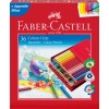 Набор цветных трехгранных карандашей FABER-CASTELL GRIP 2001, 36 цветов в студийной (кожзам) коробке