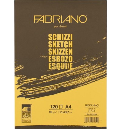 Альбом для зарисовок Fabriano Schizzi 21x29,7см, 90гр., 120л., склейка