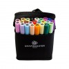 Набор маркеров Graphmaster A+B, 2 пера (долото 7мм и тонкое 0,8мм), 24 цвета