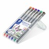 Набор капиллярных ручек STAEDTLER pigment liner 308, 0,5мм, 6 цветов в пенале-подставка