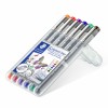 Набор капиллярных ручек STAEDTLER pigment liner 308, 0,3мм, 6 цветов в пенале-подставка