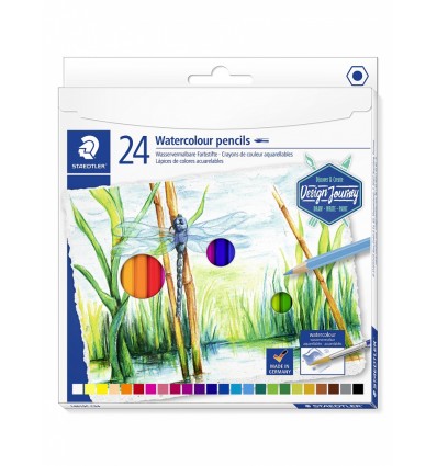 Карандаши акварельные цветные STAEDTLER Design Journey, 24 цвета, картонная коробка