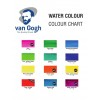 Акварельные краски в кюветах ROYAL TALENS Van Gogh Vibrant Colours, 12 (Яркие цвета), пластиковый короб и кисть