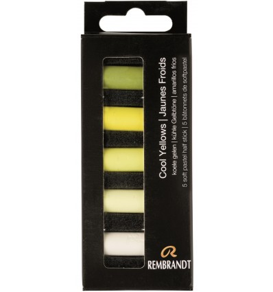 Набор сухой пастели REMBRANDT ROYAL TALENS - 5 желтых холодных цветов, 1/2 стандартного мелка, картон