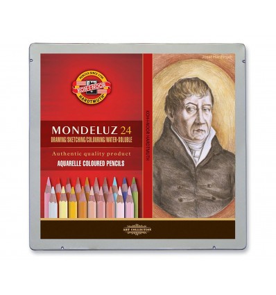 Карандаши акварельные цветные Koh-i-Noor MONDELUZ Portrait Colours, металлическая коробка, 24 цвета (портрет)