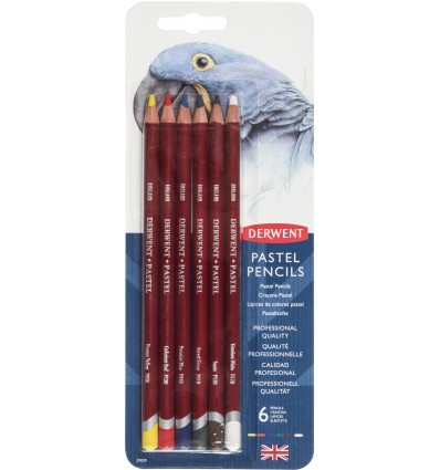 Набор цветных пастельных карандашей DERWENT PASTEL, 6 цветов в блистере