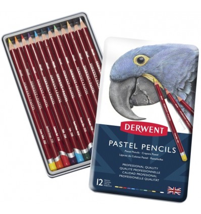 Набор пастельные цветных карандашей DERWENT PASTE, 12 цветов в металлической коробкеL