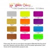 Набор акварельных красок SAKURA Koi Creative Art Colours, 12 цветов в кюветах по 2,5мл (металлик, флуоресцент)