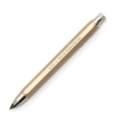 Карандаш цанговый KOH-I-NOOR 5340, 5,6 мм, шестигранный, без ластика, золотой