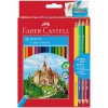 Набор цветных карандашей FABER-CASTELL ЗАМОК, 36 цветов (+ 3 двухцветных карандаша и точилка)