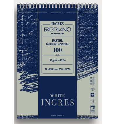 Альбом для пастели FABRIANO INGRES, 21x29,7см, 90гр., 100л., Белая бумага, Спираль