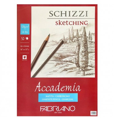 Альбом для зарисовок Fabriano Accademia 42х59.4см, 120гр., 50л., Бумага мелкозернистая, склейка