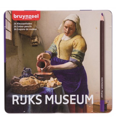 Набор цветных карандашей Bruynzeel RIJKS MUSEUM Молочница Вермеер 24 цвета в металлической коробке