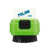 Ластик каучуковый Milan Compact Fluo СMM1012, пластиковом чехле с щёткой, 49x37x22мм