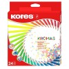 Карандаши трехгранные цветные Kores Kromas, 24 цвета