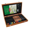 Набор карандашей DERWENT ACADEMY Sketching, 34 предмета в деревянной коробке