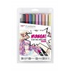 Набор маркеров Tombow ABT Dual Brush Manga Shojo, 2 пера (кисть и тонкое) 10шт, блистер