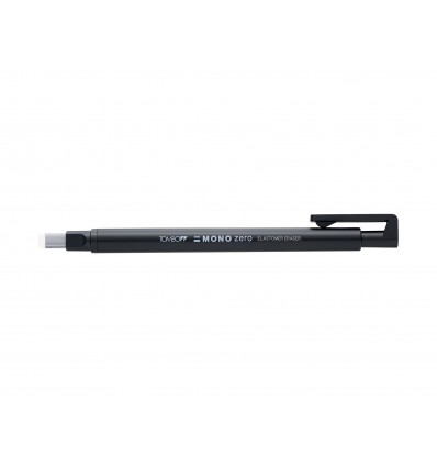 Ластик-карандаш Tombow MONO Zero, 2.5 х 5 мм, перезаправляемый, прямоугольный черный корпус