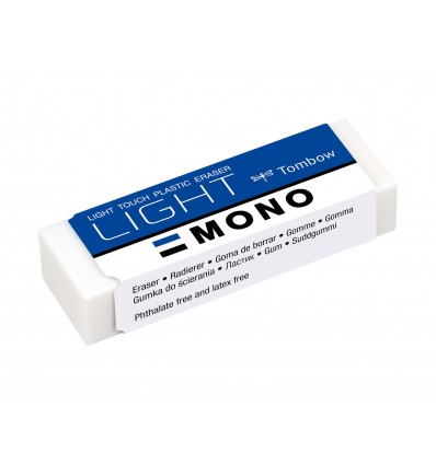 Ластик Tombow MONO Light для деликатной бумаги, 10x52x16 мм