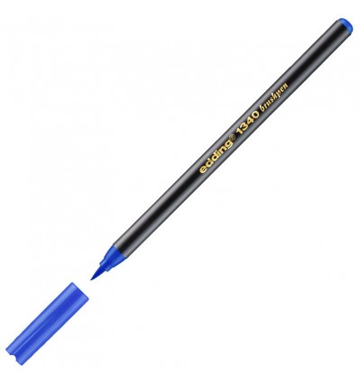 Фломастер с гибким наконечником в виде кисти Edding 1340 brushpen, 0,5-2,5мм , Темно-синий