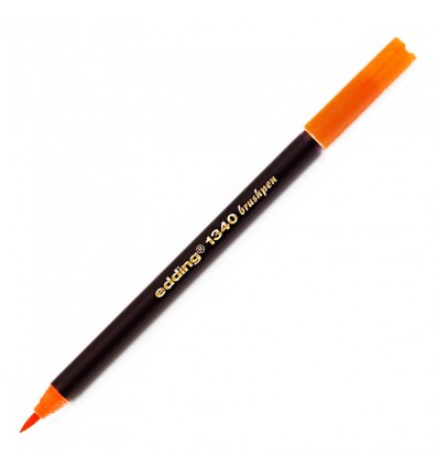 Фломастер с гибким наконечником в виде кисти Edding 1340 brushpen, 0,5-2,5мм , Светло-оранжевый