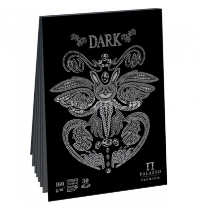 Планшет для эскизов и зарисовок Лилия Холдинг Dark, А5 30л., 160гр, (Бумага черная), склейка