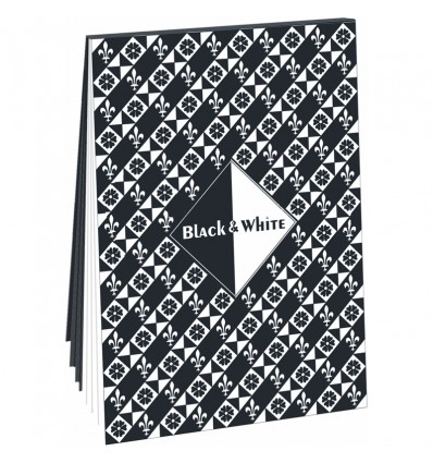 Планшет для эскизов и зарисовок Лилия Холдинг "Черный и белый, А5, 30л., 160гр, (Бумага черная и белая), склейка