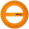Транспортир круглый Aristo 360°, 12см, пластик желто-прозрачный