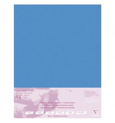 Бумага для пастели Clairefontaine Pastelmat, 500*700мм, 360гр., 5л., бархат, Темно-синий