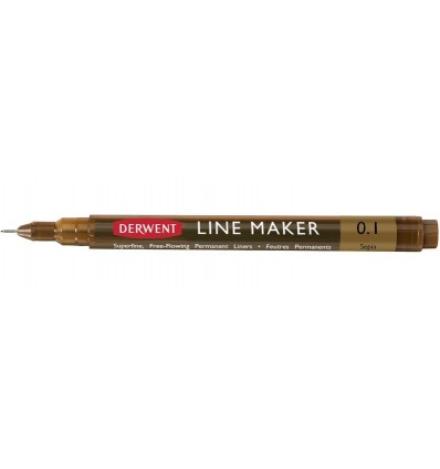 Ручка капиллярная DERWENT Line Maker 0.1мм, СЕПИЯ