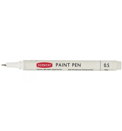 Ручка капиллярная DERWENT Graphik Line Painter, 0.5мм, Цвет: №19 белый