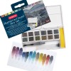 Набор акварельных красок Derwent Graphitint Paint Pan Set, 12 цветов в кюветах, в пластиковом пенале, кисть