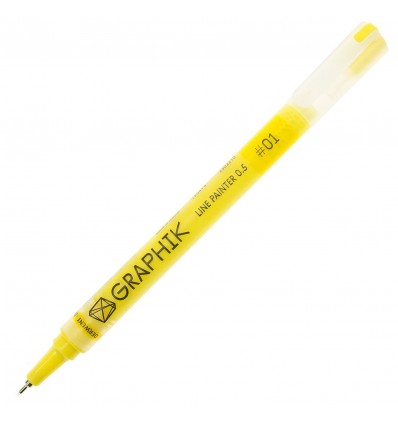 Ручка капиллярная DERWENT GRAPHIK LINE PAINTER 0.5мм, Цвет: №01 лимонный